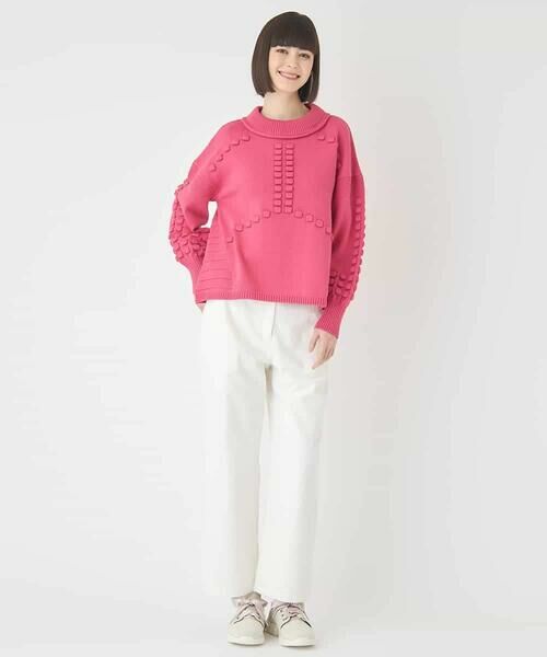 HIROKO BIS GRANDE / ヒロコビス グランデ ニット・セーター | 【大きいサイズ】バルキーニットデザインプルオーバー | 詳細4