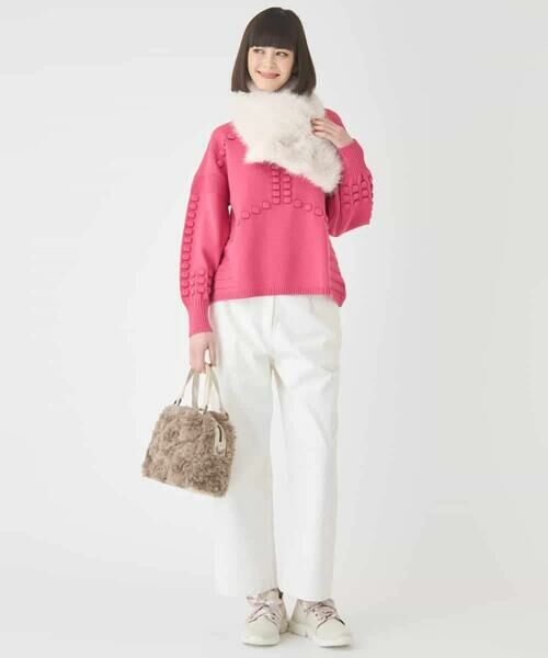 HIROKO BIS GRANDE / ヒロコビス グランデ ニット・セーター | 【大きいサイズ】バルキーニットデザインプルオーバー | 詳細6