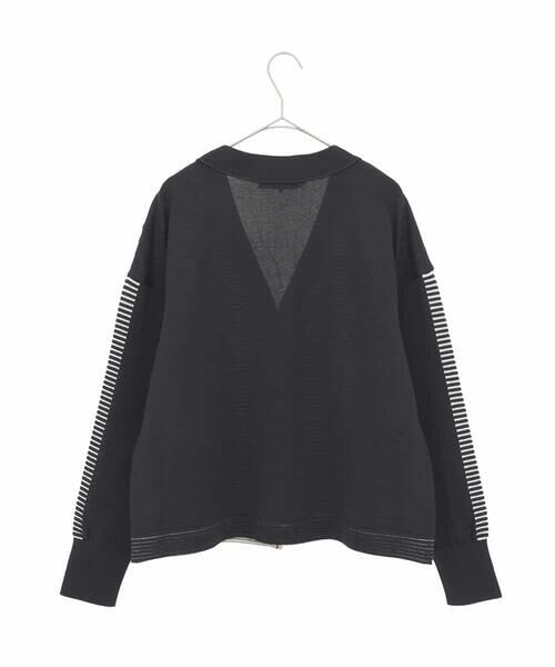 HIROKO BIS GRANDE / ヒロコビス グランデ ニット・セーター | 【大きいサイズ】ボーダーミックスニットカーディガン | 詳細2