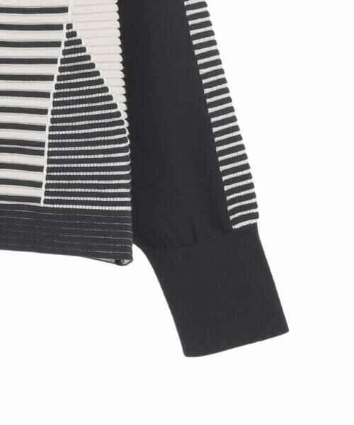 HIROKO BIS GRANDE / ヒロコビス グランデ ニット・セーター | 【大きいサイズ】ボーダーミックスニットカーディガン | 詳細4