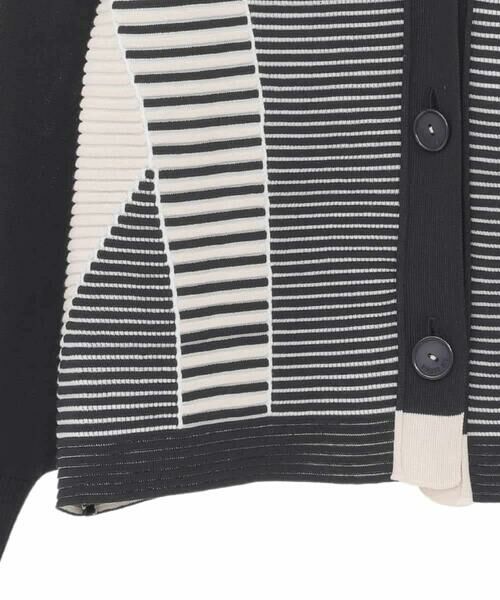 HIROKO BIS GRANDE / ヒロコビス グランデ ニット・セーター | 【大きいサイズ】ボーダーミックスニットカーディガン | 詳細5