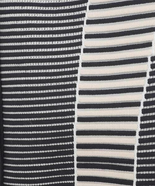 HIROKO BIS GRANDE / ヒロコビス グランデ ニット・セーター | 【大きいサイズ】ボーダーミックスニットカーディガン | 詳細7