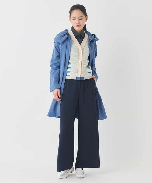 HIROKO BIS GRANDE / ヒロコビス グランデ ニット・セーター | 【大きいサイズ】ボーダーミックスニットカーディガン | 詳細5