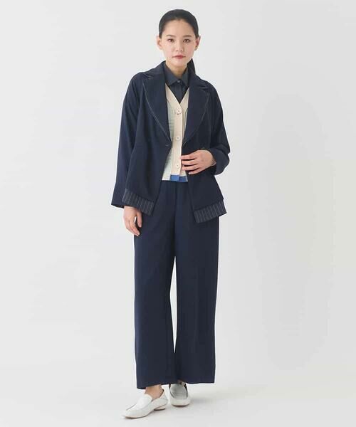 HIROKO BIS GRANDE / ヒロコビス グランデ ニット・セーター | 【大きいサイズ】ボーダーミックスニットカーディガン | 詳細9