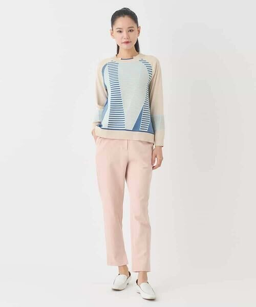 HIROKO BIS GRANDE / ヒロコビス グランデ ニット・セーター | 【大きいサイズ】ボーダーミックスニットプルオーバー | 詳細17