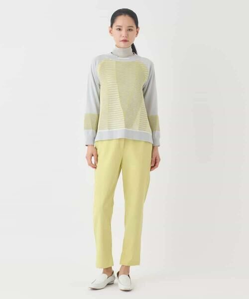 HIROKO BIS GRANDE / ヒロコビス グランデ ニット・セーター | 【大きいサイズ】ボーダーミックスニットプルオーバー | 詳細8