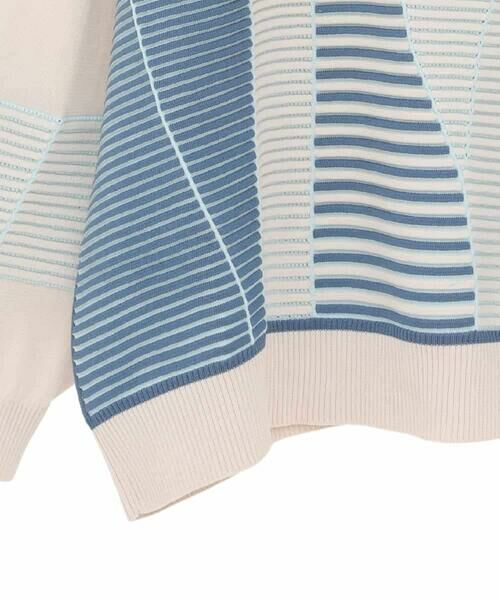 HIROKO BIS GRANDE / ヒロコビス グランデ ニット・セーター | 【大きいサイズ】ボーダーミックスニットプルオーバー | 詳細24