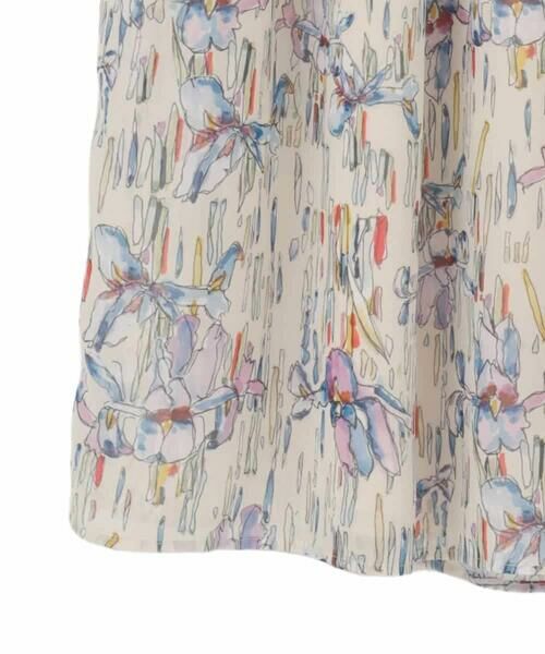 HIROKO BIS GRANDE / ヒロコビス グランデ ロング・マキシ丈スカート | 【大きいサイズ】アイリスフラワープリントシアースカート | 詳細4