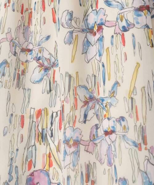 HIROKO BIS GRANDE / ヒロコビス グランデ ロング・マキシ丈スカート | 【大きいサイズ】アイリスフラワープリントシアースカート | 詳細5