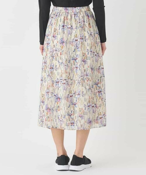HIROKO BIS GRANDE / ヒロコビス グランデ ロング・マキシ丈スカート | 【大きいサイズ】アイリスフラワープリントシアースカート | 詳細8