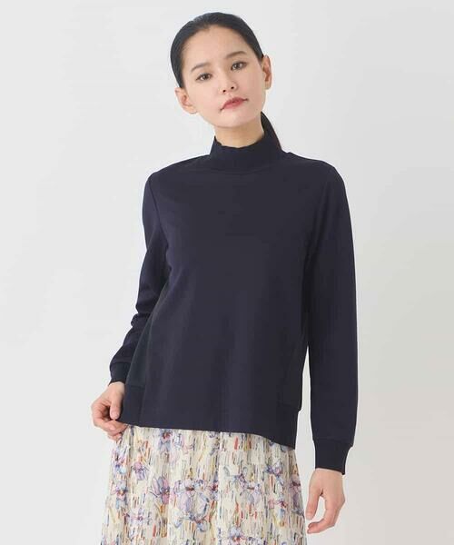 HIROKO BIS GRANDE / ヒロコビス グランデ カットソー | 【大きいサイズ】異素材切り替えハイネックプルオーバー | 詳細8