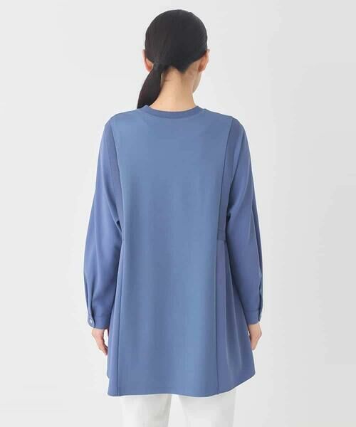HIROKO BIS GRANDE / ヒロコビス グランデ チュニック | 【大きいサイズ】異素材切り替えチュニックプルオーバー | 詳細10