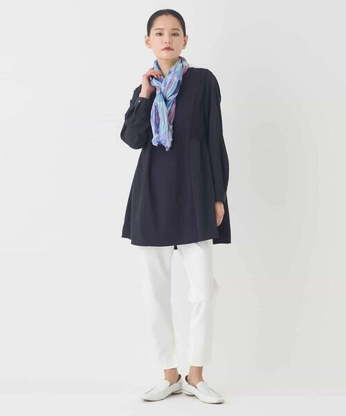 HIROKO BIS GRANDE / ヒロコビス グランデ チュニック | 【大きいサイズ】異素材切り替えチュニックプルオーバー | 詳細17