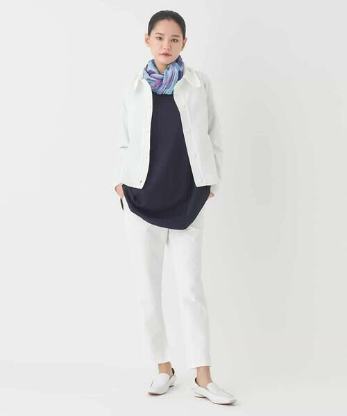 HIROKO BIS GRANDE / ヒロコビス グランデ チュニック | 【大きいサイズ】異素材切り替えチュニックプルオーバー | 詳細18