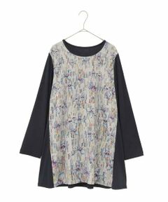 HIROKO BIS GRANDE / ヒロコビス グランデ チュニック | 【大きいサイズ】アイリスフラワープリントチュニック