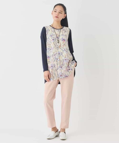 HIROKO BIS GRANDE / ヒロコビス グランデ チュニック | 【大きいサイズ】アイリスフラワープリントチュニック | 詳細11