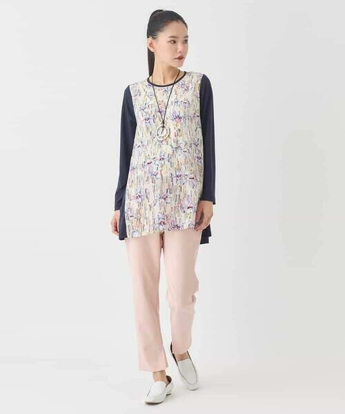 HIROKO BIS GRANDE / ヒロコビス グランデ チュニック | 【大きいサイズ】アイリスフラワープリントチュニック | 詳細12