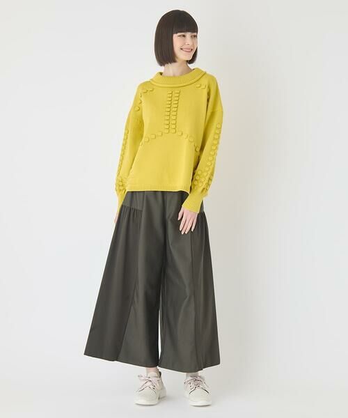 HIROKO BIS GRANDE / ヒロコビス グランデ その他パンツ | 【大きいサイズ/日本製】エアシルキー切り替えギャザーパンツ | 詳細12