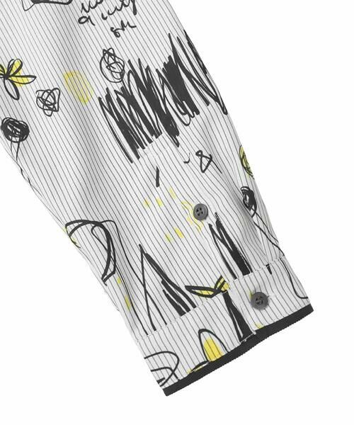 HIROKO BIS GRANDE / ヒロコビス グランデ シャツ・ブラウス | 【大きいサイズ】POPプリントストライプブラウス | 詳細10