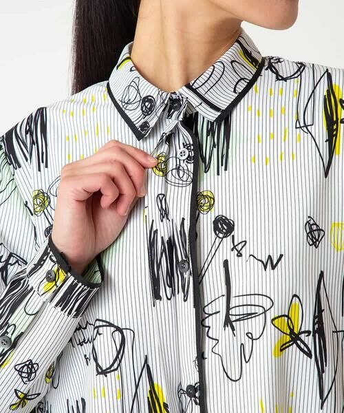 HIROKO BIS GRANDE / ヒロコビス グランデ シャツ・ブラウス | 【大きいサイズ】POPプリントストライプブラウス | 詳細11