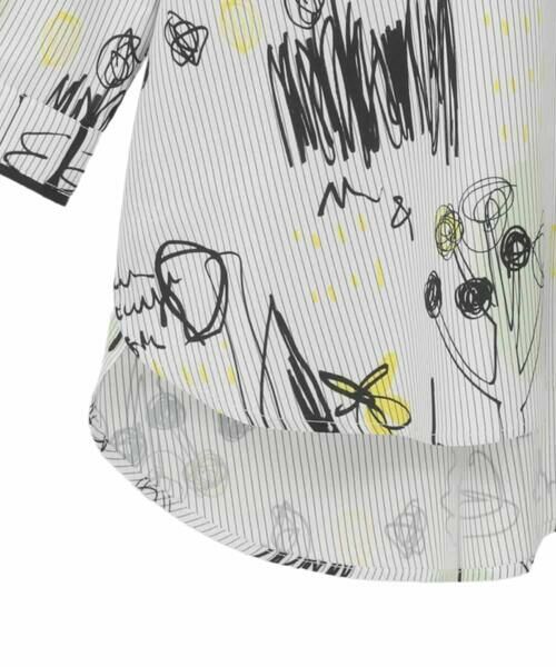 HIROKO BIS GRANDE / ヒロコビス グランデ シャツ・ブラウス | 【大きいサイズ】POPプリントストライプブラウス | 詳細12