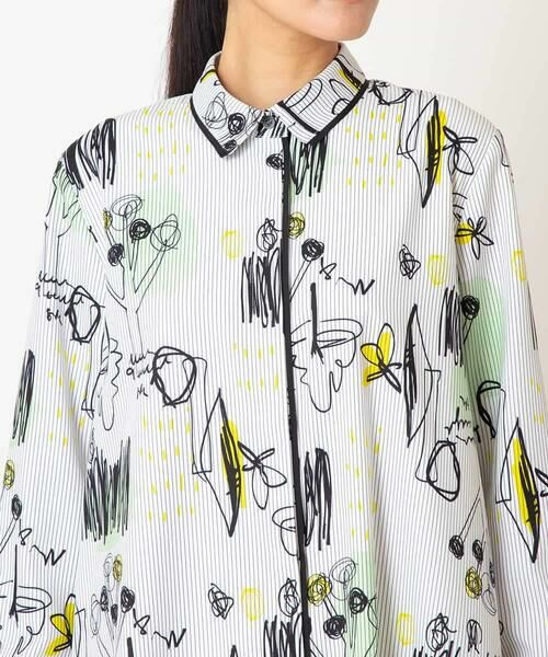 HIROKO BIS GRANDE / ヒロコビス グランデ シャツ・ブラウス | 【大きいサイズ】POPプリントストライプブラウス | 詳細5