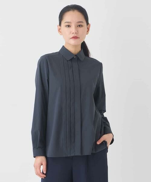 HIROKO BIS GRANDE / ヒロコビス グランデ シャツ・ブラウス | 【大きいサイズ】タックデザインタイプライターシャツ | 詳細8