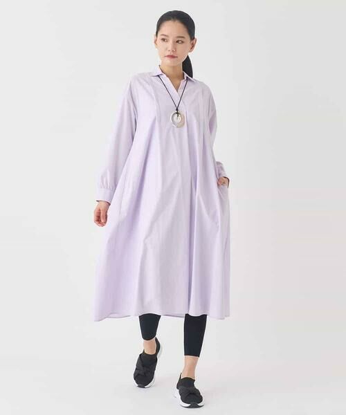 HIROKO BIS GRANDE / ヒロコビス グランデ ロング・マキシ丈ワンピース | 【大きいサイズ】タイプライターシャツワンピース | 詳細16