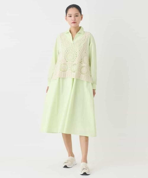 HIROKO BIS GRANDE / ヒロコビス グランデ ロング・マキシ丈ワンピース | 【大きいサイズ】タイプライターシャツワンピース | 詳細25