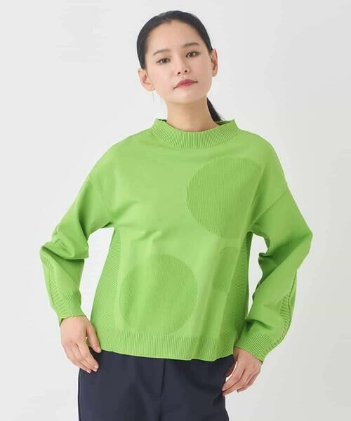 HIROKO BIS GRANDE / ヒロコビス グランデ ニット・セーター | 【大きいサイズ】ドットジャガードニットプルオーバー | 詳細3