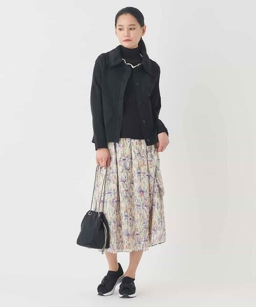 HIROKO BIS GRANDE / ヒロコビス グランデ ニット・セーター | 【大きいサイズ】ドットジャガードペプラムニットカーディガン | 詳細13