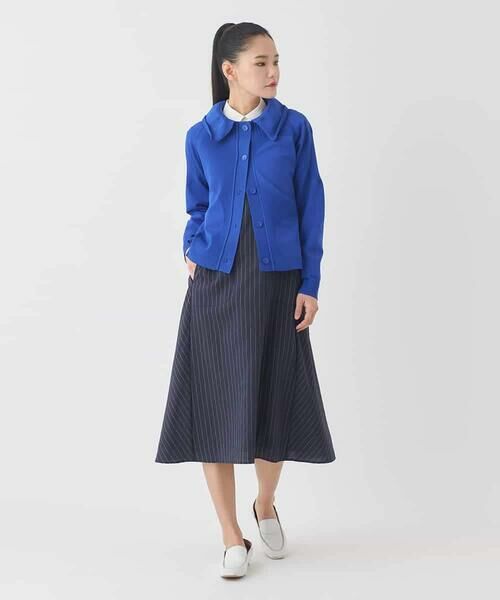 HIROKO BIS GRANDE / ヒロコビス グランデ ニット・セーター | 【大きいサイズ】ドットジャガードペプラムニットカーディガン | 詳細5