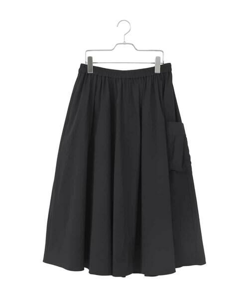 HIROKO BIS GRANDE / ヒロコビス グランデ ロング・マキシ丈スカート | 【大きいサイズ】ハイストレッチギャザーフレアスカート（ネイビー）