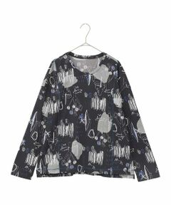 HIROKO BIS GRANDE / ヒロコビス グランデ カットソー | 【大きいサイズ】アートプリントカットソー