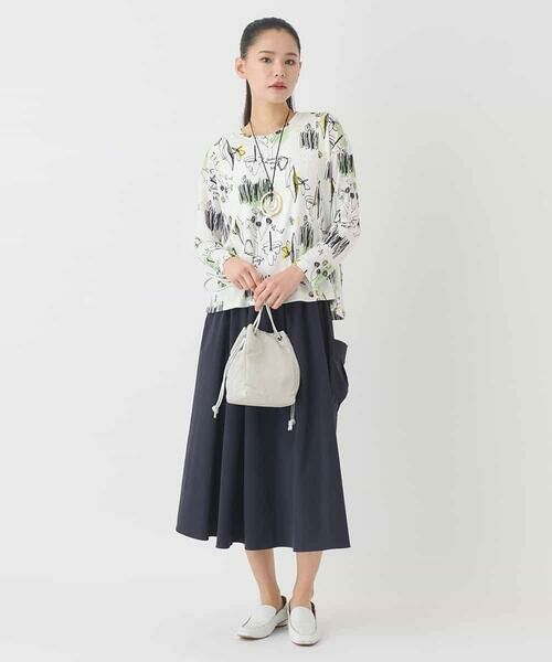 HIROKO BIS GRANDE / ヒロコビス グランデ カットソー | 【大きいサイズ】アートプリントカットソー | 詳細14