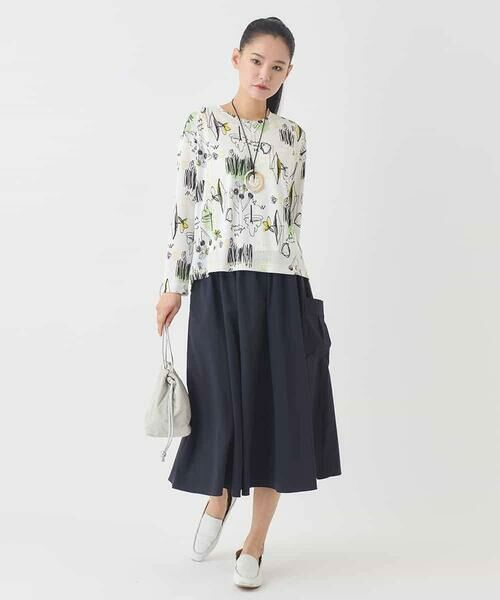 HIROKO BIS GRANDE / ヒロコビス グランデ カットソー | 【大きいサイズ】アートプリントカットソー | 詳細15