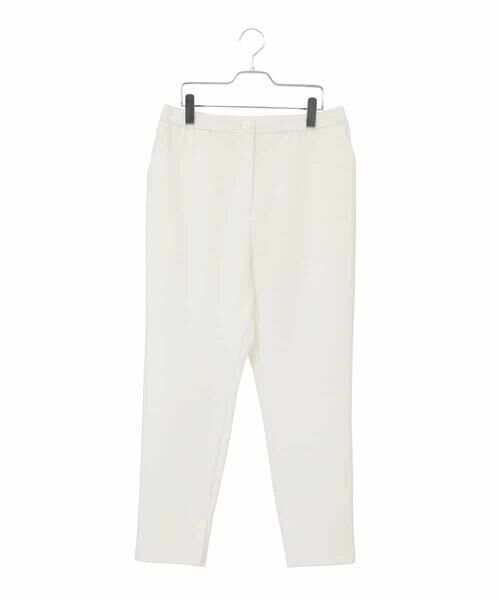 HIROKO BIS GRANDE / ヒロコビス グランデ その他パンツ | 【大きいサイズ】サイドベンツストレッチクロップドパンツ（ホワイト）