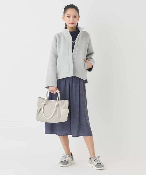 HIROKO BIS GRANDE / ヒロコビス グランデ ロング・マキシ丈ワンピース | 【大きいサイズ】異素材MIXジャージーワンピース | 詳細14
