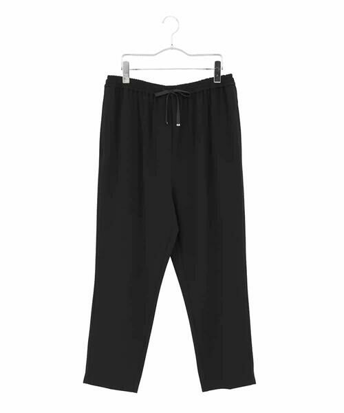 HIROKO BIS GRANDE / ヒロコビス グランデ ショート・ハーフ・半端丈パンツ | 【大きいサイズ】テーパードイージーパンツ（ブラック）
