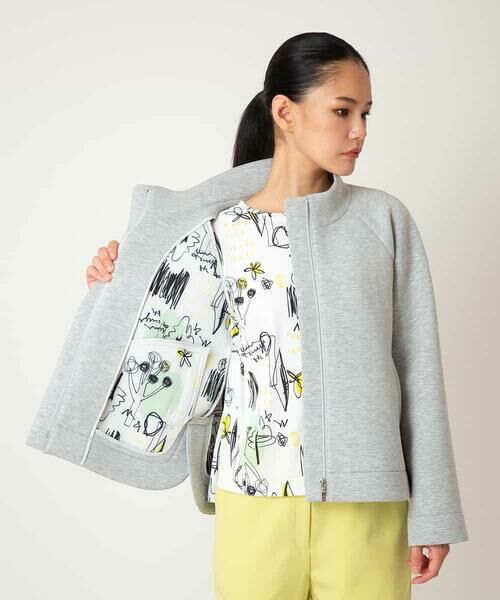 HIROKO BIS GRANDE / ヒロコビス グランデ セットアップ | 【大きいサイズ】ラウンドヘムショートブルゾン | 詳細15