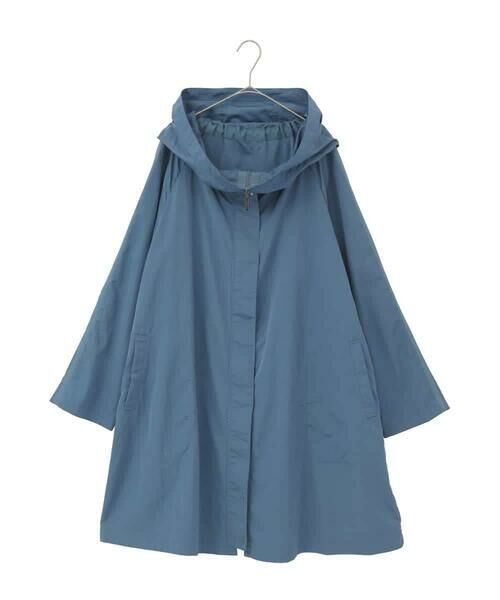 HIROKO BIS GRANDE / ヒロコビス グランデ その他アウター | 【大きいサイズ】ビッグカラーテントラインコート（ブルー）