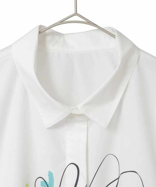 HIROKO BIS GRANDE / ヒロコビス グランデ シャツ・ブラウス | 【大きいサイズ】ドローイングフラワーブラウス | 詳細2