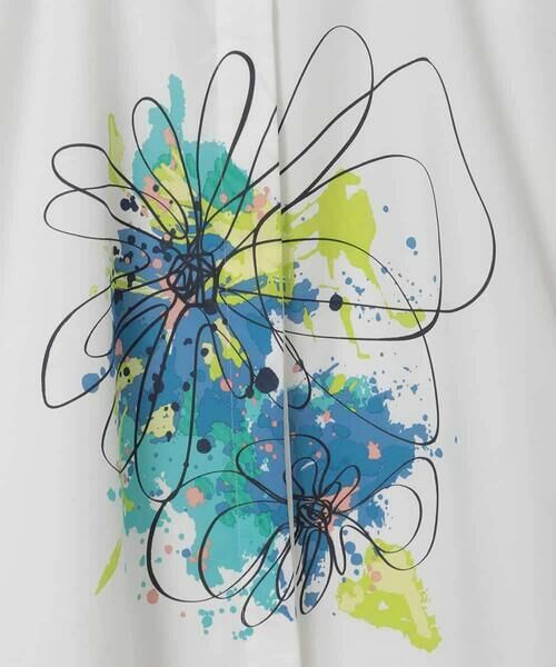 HIROKO BIS GRANDE / ヒロコビス グランデ シャツ・ブラウス | 【大きいサイズ】ドローイングフラワーブラウス | 詳細6