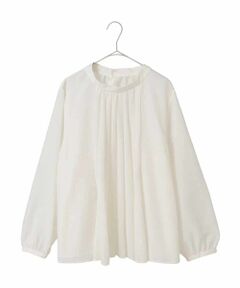 HIROKO BIS GRANDE / ヒロコビス グランデ シャツ・ブラウス | 【大きいサイズ】スタンドカラーかまぼこプリーツブラウス