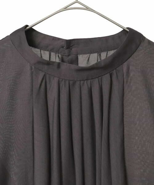 HIROKO BIS GRANDE / ヒロコビス グランデ シャツ・ブラウス | 【大きいサイズ】スタンドカラーかまぼこプリーツブラウス | 詳細2