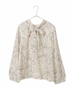 HIROKO BIS GRANDE / ヒロコビス グランデ シャツ・ブラウス | 【大きいサイズ】ボタニカルモチーフプルオーバーブラウス