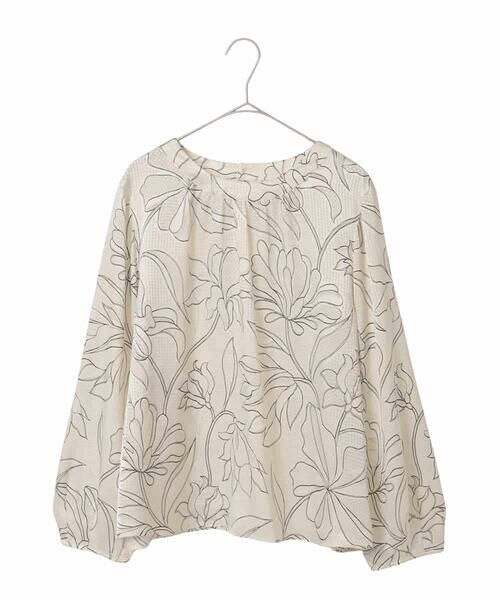 HIROKO BIS GRANDE / ヒロコビス グランデ シャツ・ブラウス | 【大きいサイズ】ボタニカルモチーフプルオーバーブラウス | 詳細10