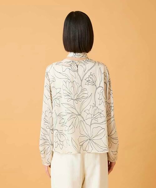HIROKO BIS GRANDE / ヒロコビス グランデ シャツ・ブラウス | 【大きいサイズ】ボタニカルモチーフプルオーバーブラウス | 詳細13