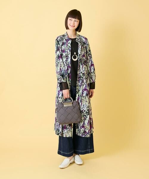 HIROKO BIS GRANDE / ヒロコビス グランデ ロング・マキシ丈ワンピース | 【大きいサイズ】フラワープリントシャツカラーワンピース | 詳細15