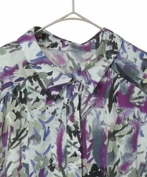 HIROKO BIS GRANDE / ヒロコビス グランデ ロング・マキシ丈ワンピース | 【大きいサイズ】フラワープリントシャツカラーワンピース | 詳細2